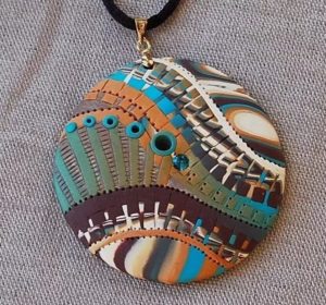 polymer clay pendant 3