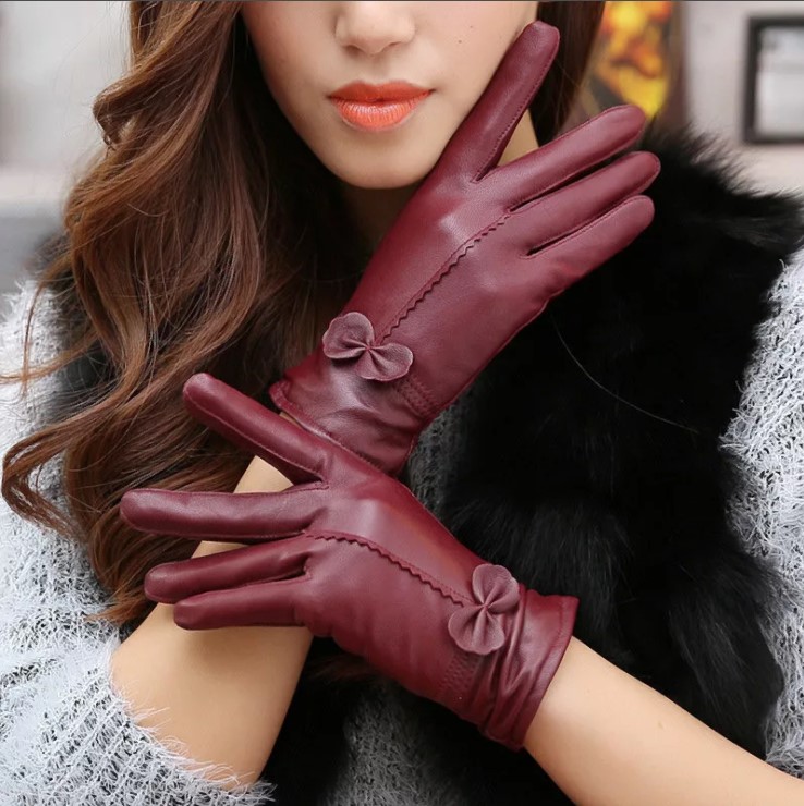 taille des gants femme bordeaux