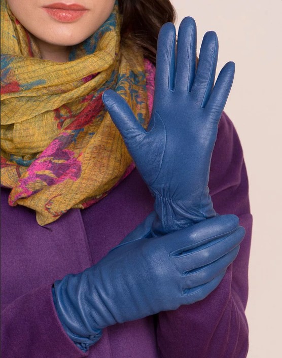 taille de gants pour femmes gants en cuir bleus