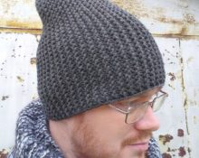 men's crochet beanie hat