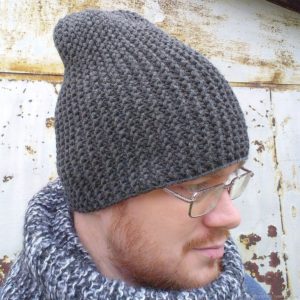 men's crochet beanie hat