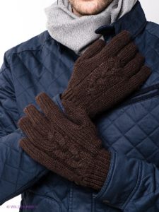 guantes de punto para hombre