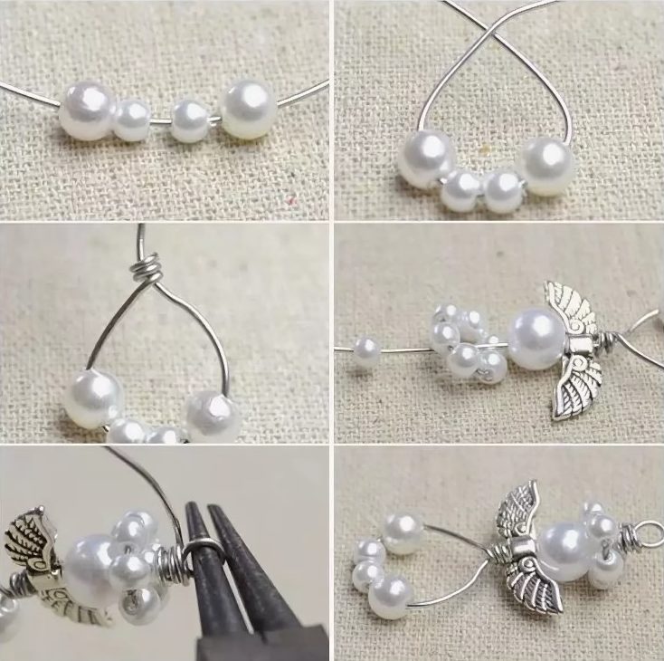 anting-anting mutiara dengan loket