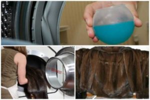 washing fur coats in a machine