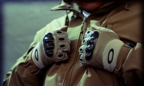 gloves with brass knuckles