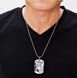 men's chain with token