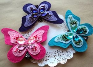 felt butterfly clip 2