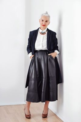 Floor-length skirt for women over 50