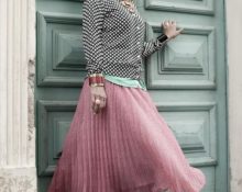 Floor-length skirt for women over 50