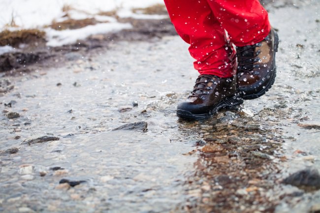 Wet shoes