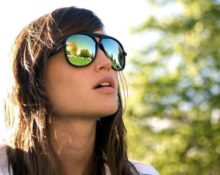 girl in mirrored glasses