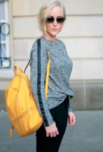 yellow backpack