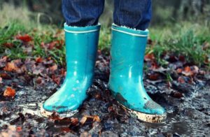 botas de goma azules