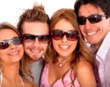 family with polaroid glasses