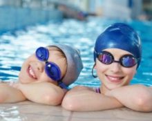 children swimming goggles