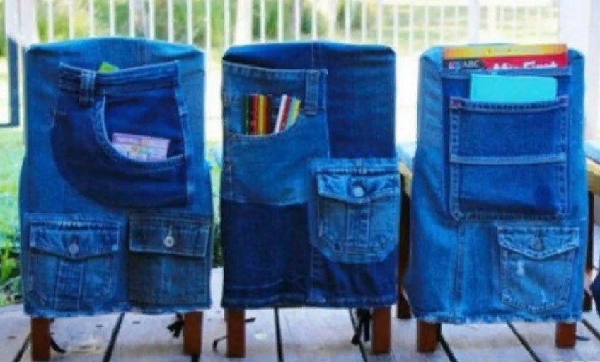 fodera per sedia in jeans