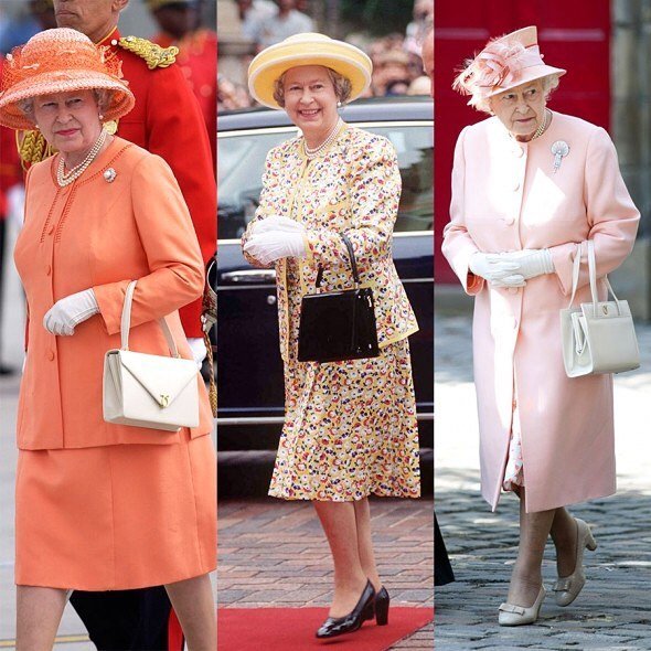 queen with handbag