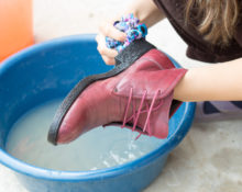 rangement des chaussures d'hiver