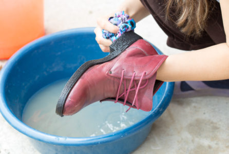 rangement des chaussures d'hiver