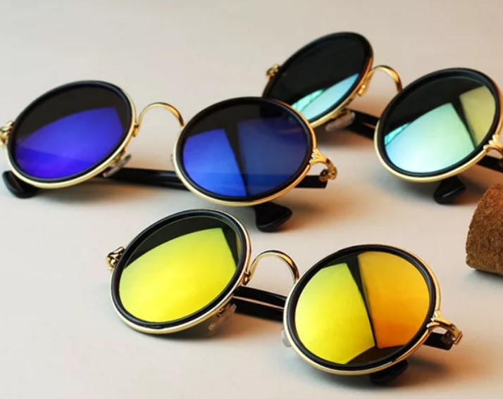 lunettes à miroir rondes