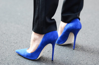 blue women's shoes