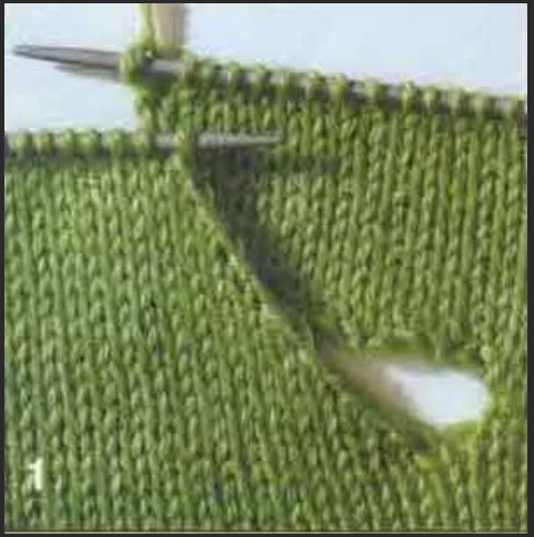 inner pocket with knitting needles