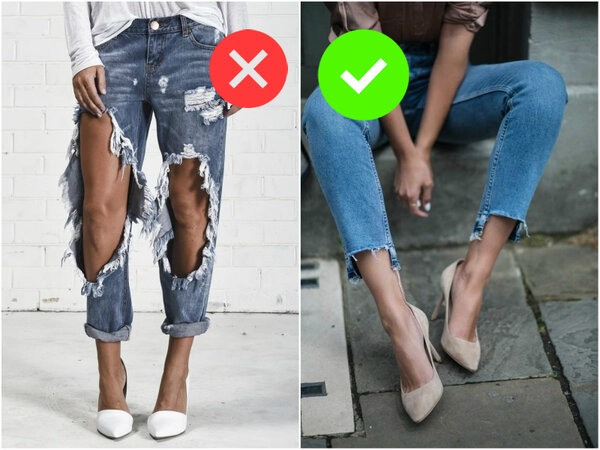 jeans strappati