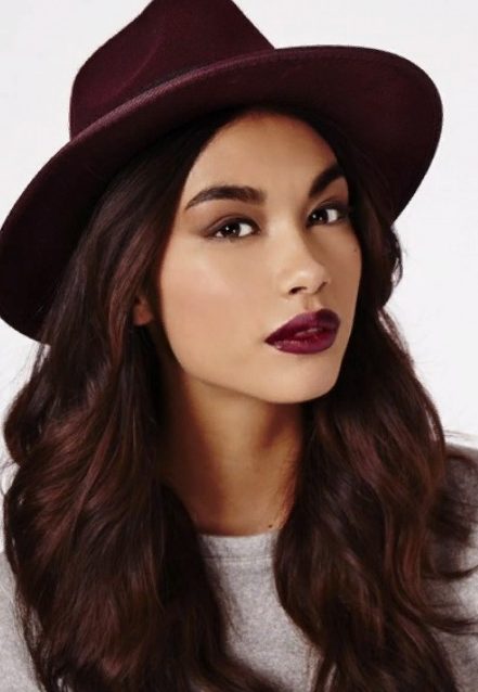 burgundy hat