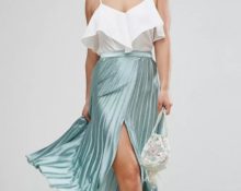 midi skirt silver