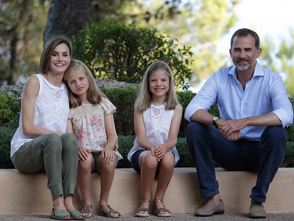 Letizia con la sua famiglia