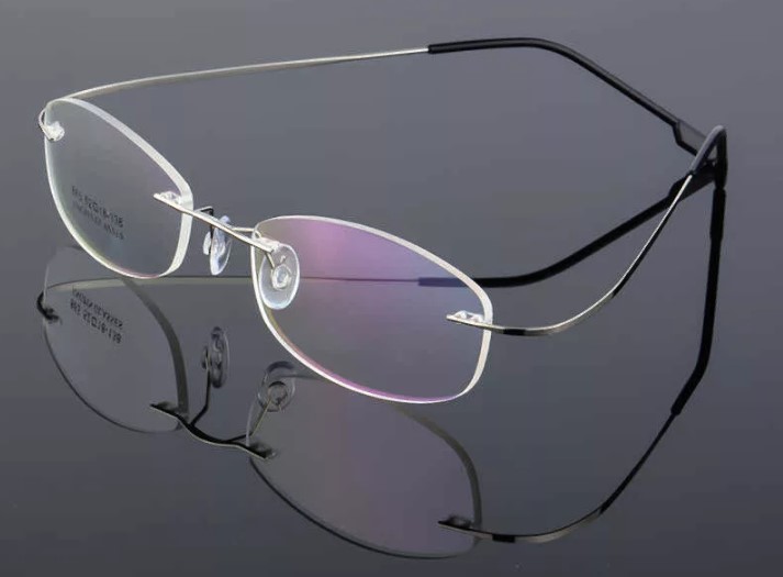 rimless glasses