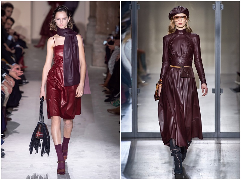 Leather dress - fashion trend for fall 2019