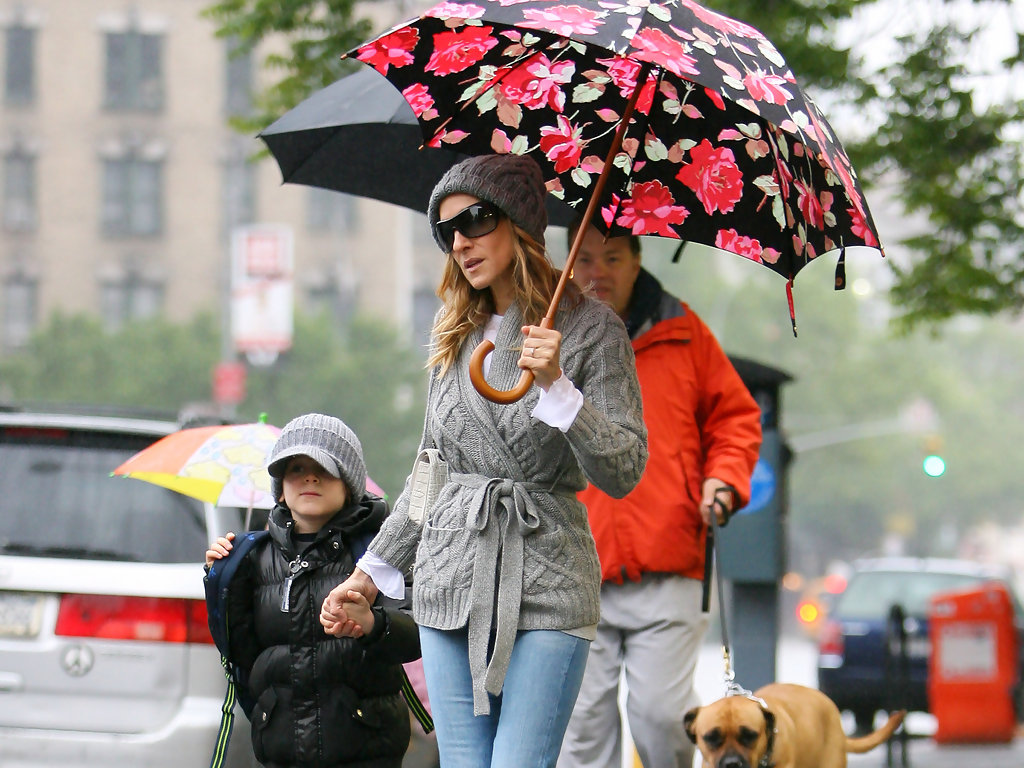 Chiếc ô in hình Sarah Jessica Parker