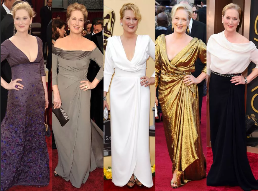 Meryl Streep malam yang elegan