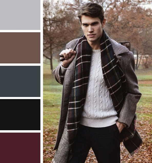 gray and burgundy for men