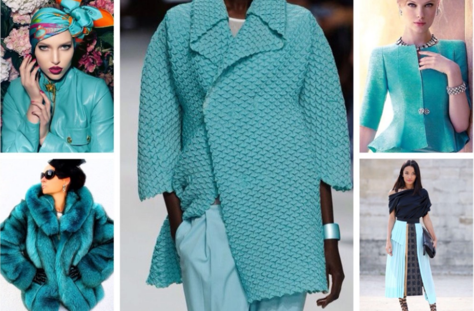 combination of turquoise color in clothes