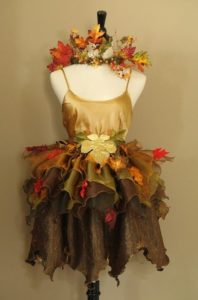 dress with leaf wreath