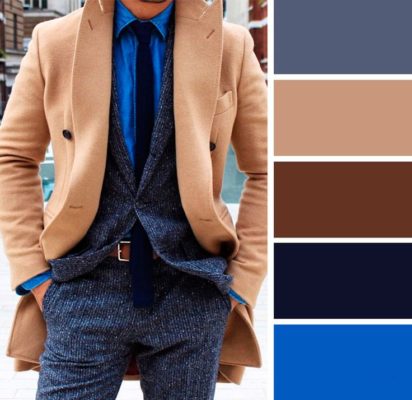 La combinaison de couleurs dans les vêtements pour hommes