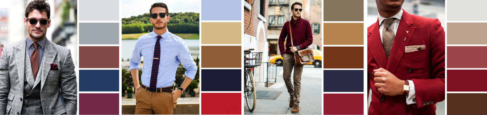 La combinaison de couleurs dans les vêtements pour hommes