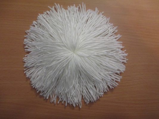 How to make a snowflake from wool threads