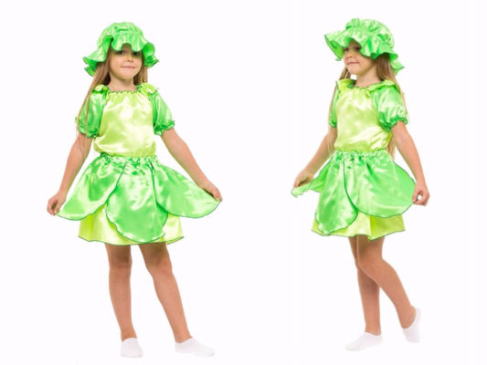 Costume da cavolo fai da te per bambina