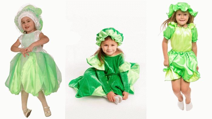 Costume da cavolo fai da te per bambina