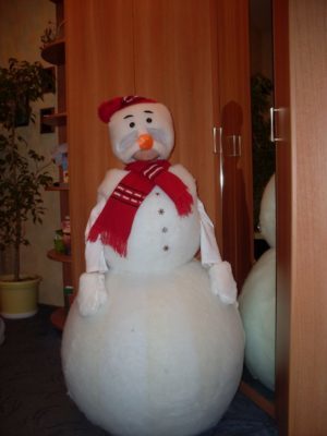 Snowman costume na gawa sa padding polyester