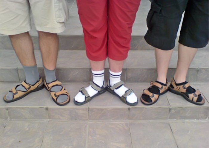 sandals with socks