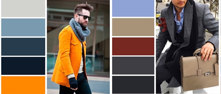 The combination of colors in clothes for men