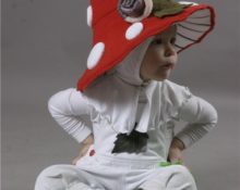 DIY mushroom costume for a boy