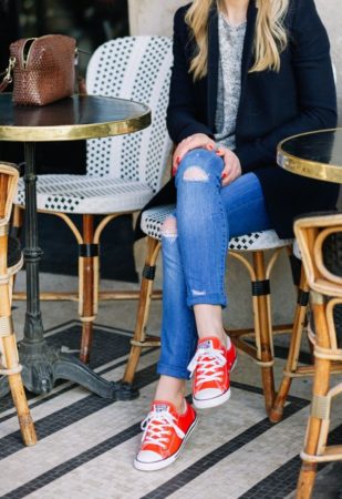 What to wear with red sneakers