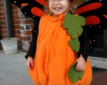 DIY pumpkin costume for a girl