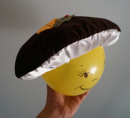 DIY mushroom costume for a boy