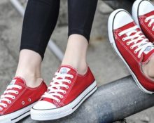 What to wear with red sneakers